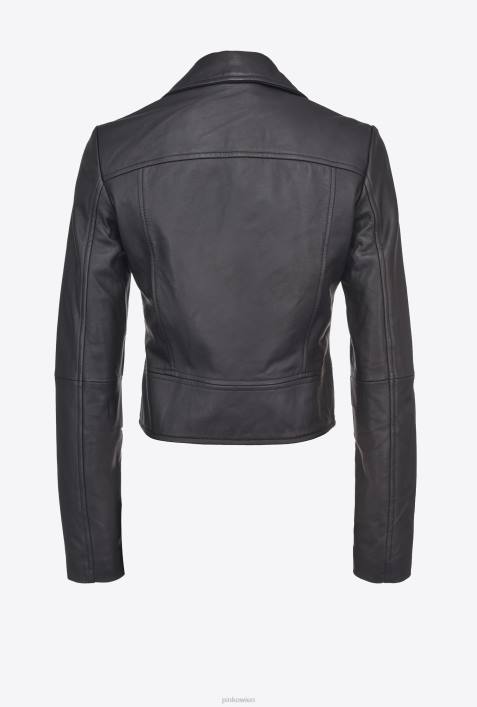 Freizeitjacken | Pinko Limousine schwarz Bikerjacke aus NappalederZ4ZP833