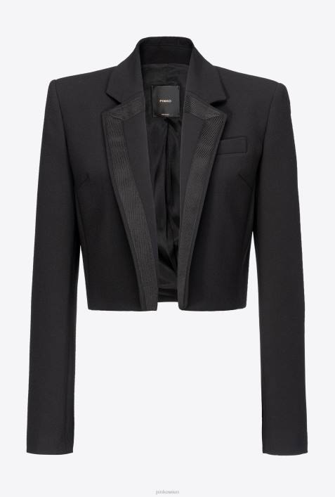 Freizeitjacken | Pinko Limousine schwarz Spencer-Jacke aus Poly-CrêpeZ4ZP631