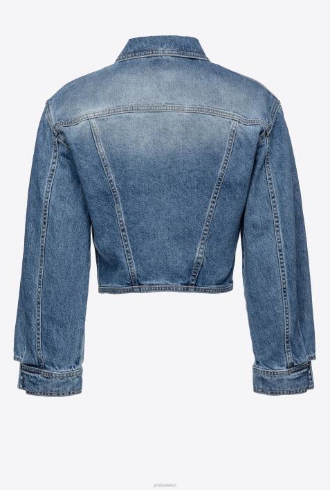 Freizeitjacken | Pinko Mittlere Vintage-Waschung Jeansjacke mit SchnürungZ4ZP817