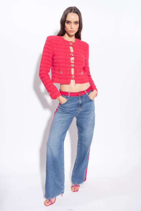 Freizeitjacken | Pinko Multi-Fuchsia/Rot Kurze gemusterte TweedjackeZ4ZP612