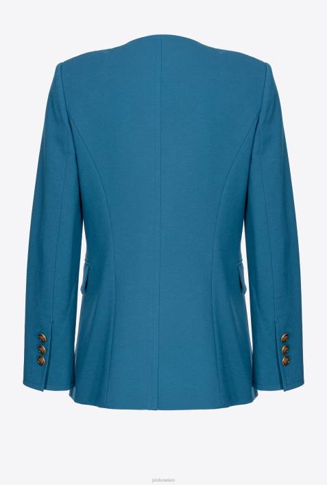Freizeitjacken | Pinko marokkanisches Blau feminine zweireihige JackeZ4ZP633