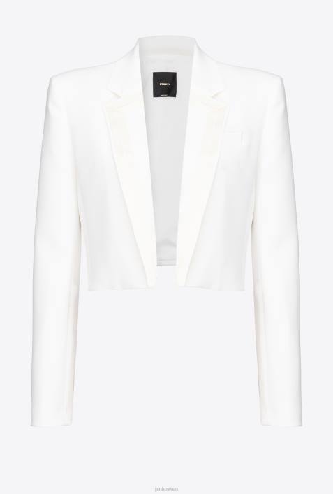 Freizeitjacken | Pinko milchweiß Spencer-Jacke aus Poly-CrêpeZ4ZP630