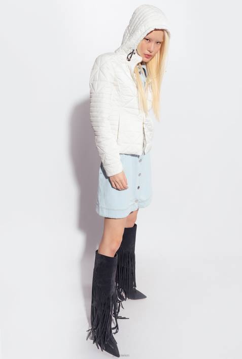 Mäntel | Pinko seidenweiß leichte Daunenjacke mit Logo-PatchZ4ZP844