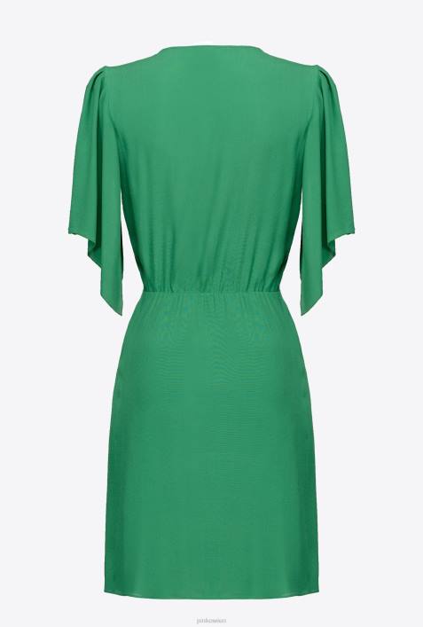 kurze Kleider | Pinko Amazonas Wickelkleid aus marokkanischem KreppZ4ZP161