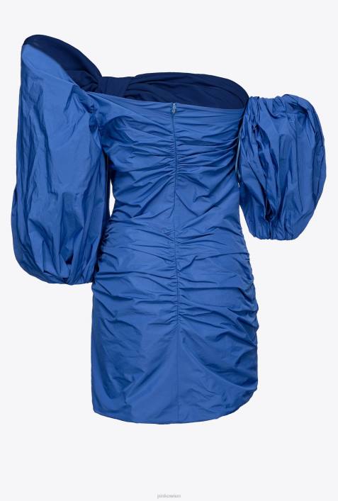kurze Kleider | Pinko Blau Minikleid mit BallonärmelnZ4ZP92
