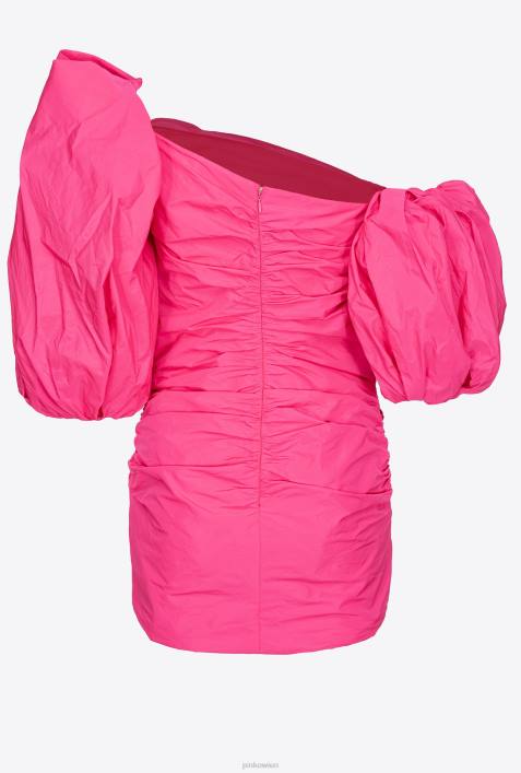 kurze Kleider | Pinko Fuchsia-Lila Minikleid mit BallonärmelnZ4ZP91