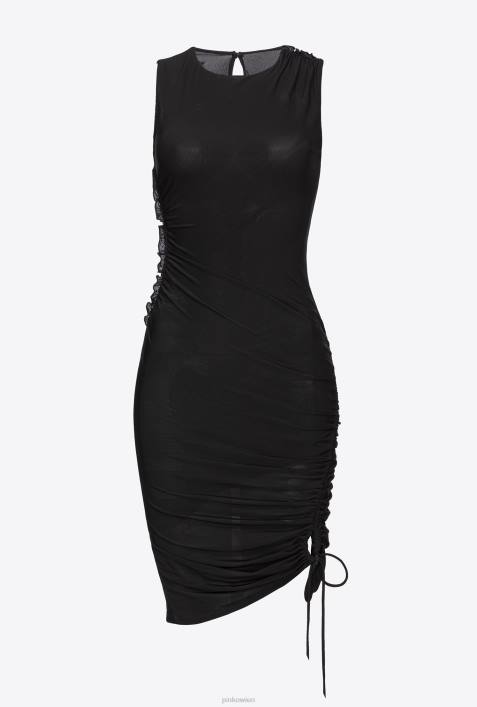 kurze Kleider | Pinko Limousine schwarz Fließendes Minikleid aus JerseyZ4ZP3