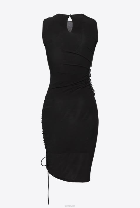 kurze Kleider | Pinko Limousine schwarz Fließendes Minikleid aus JerseyZ4ZP3