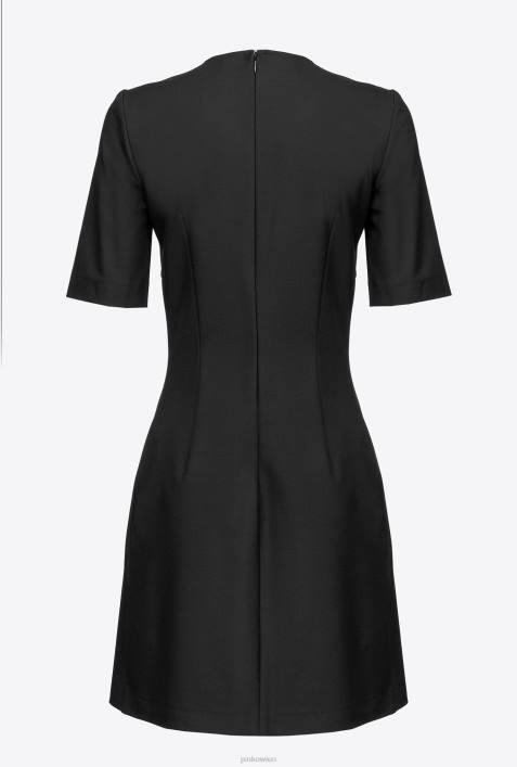 kurze Kleider | Pinko Limousine schwarz Korsettkleid mit SchnürungZ4ZP157