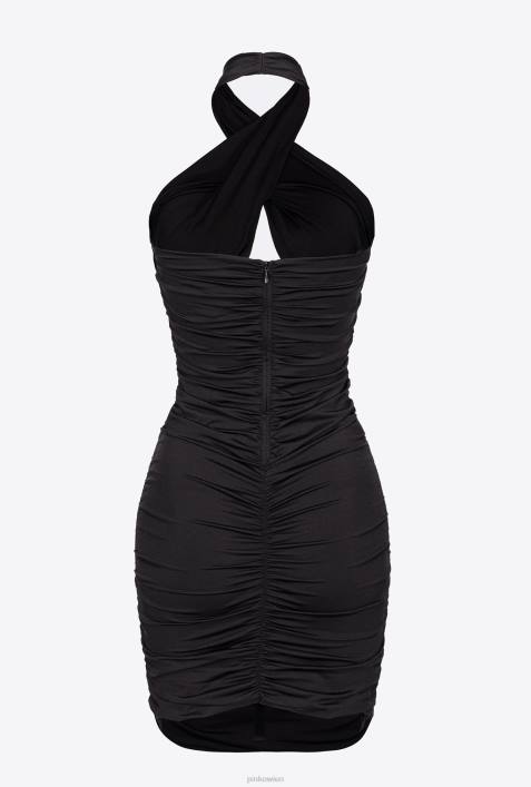 kurze Kleider | Pinko Limousine schwarz Mini-WickelkleidZ4ZP137