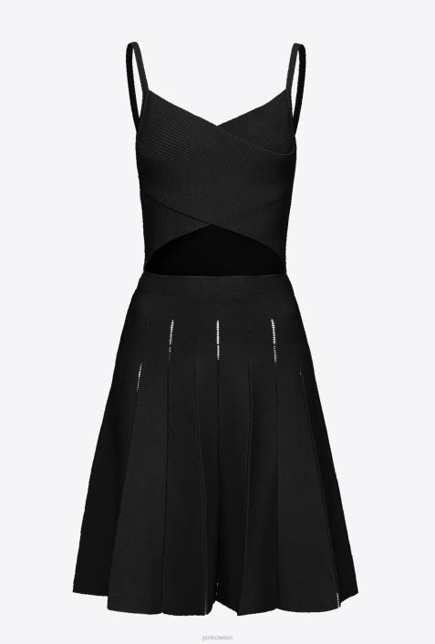 kurze Kleider | Pinko Limousine schwarz Minikleid aus StrickZ4ZP147