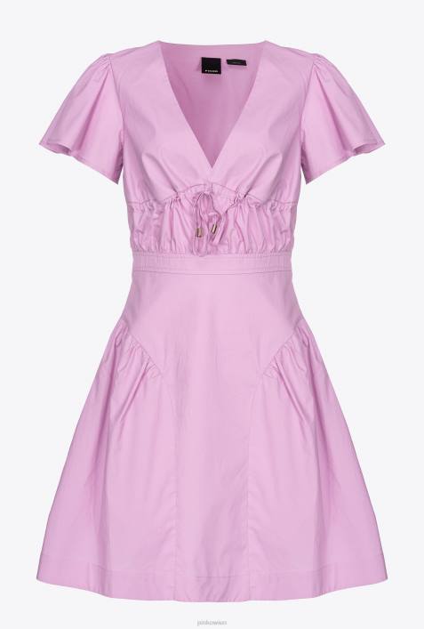 kurze Kleider | Pinko dunkler Safran Minikleid aus PopelineZ4ZP93