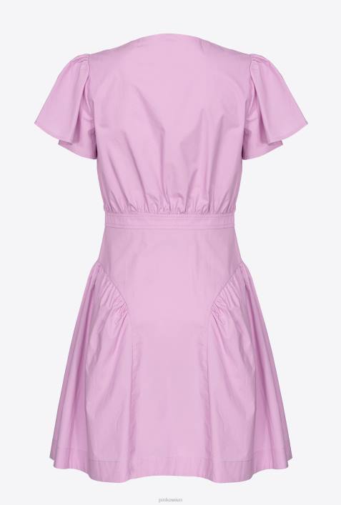 kurze Kleider | Pinko dunkler Safran Minikleid aus PopelineZ4ZP93