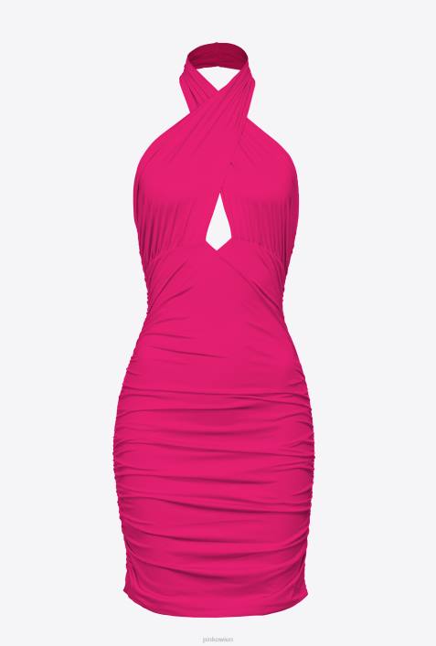 kurze Kleider | Pinko gemütliches Fuchsia Mini-WickelkleidZ4ZP136