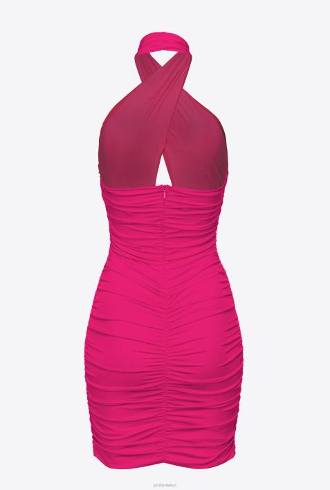 kurze Kleider | Pinko gemütliches Fuchsia Mini-WickelkleidZ4ZP136