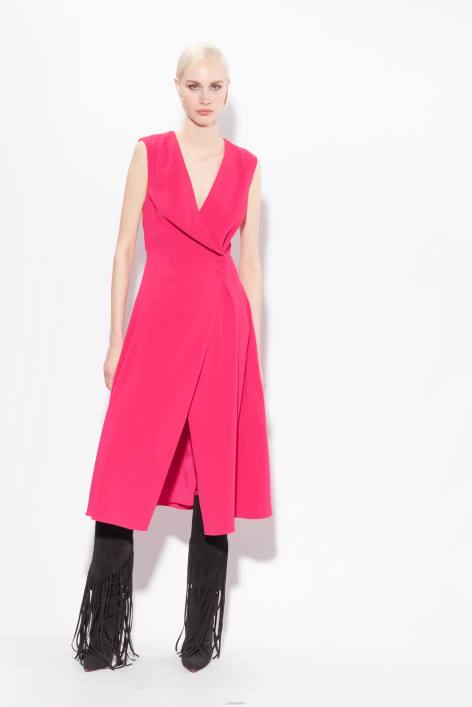 kurze Kleider | Pinko himbeerrot Midikleid aus Stretch-CrêpeZ4ZP68