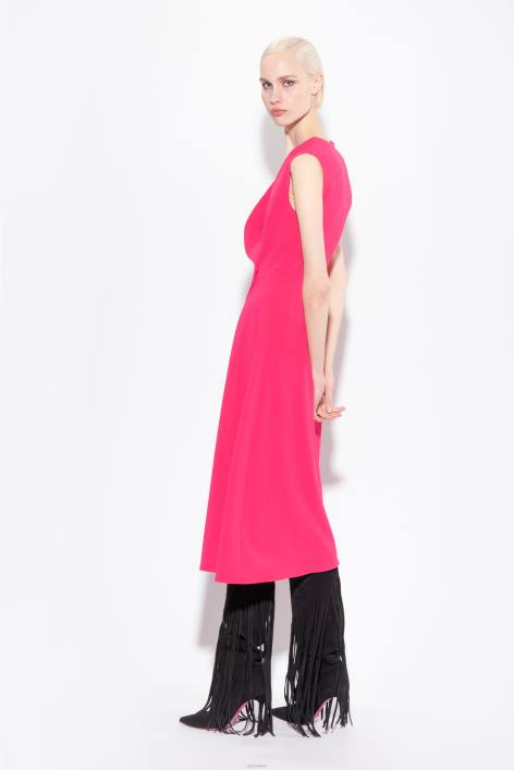 kurze Kleider | Pinko himbeerrot Midikleid aus Stretch-CrêpeZ4ZP68