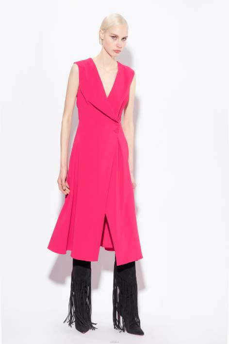 kurze Kleider | Pinko himbeerrot Midikleid aus Stretch-CrêpeZ4ZP68