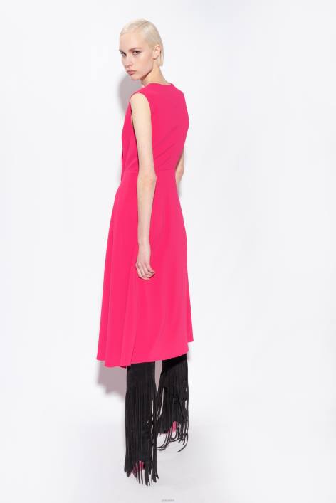 kurze Kleider | Pinko himbeerrot Midikleid aus Stretch-CrêpeZ4ZP68
