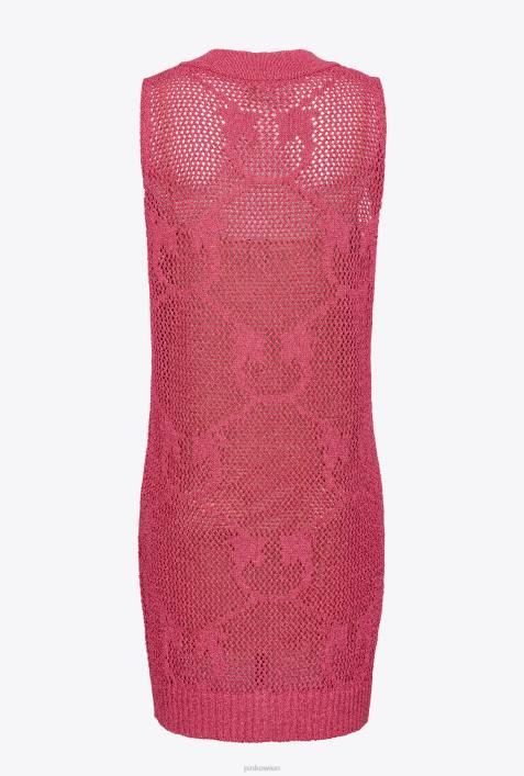 kurze Kleider | Pinko himbeerrot Minikleid aus MaschenstrickZ4ZP32
