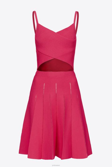 kurze Kleider | Pinko himbeerrot Minikleid aus StrickZ4ZP146