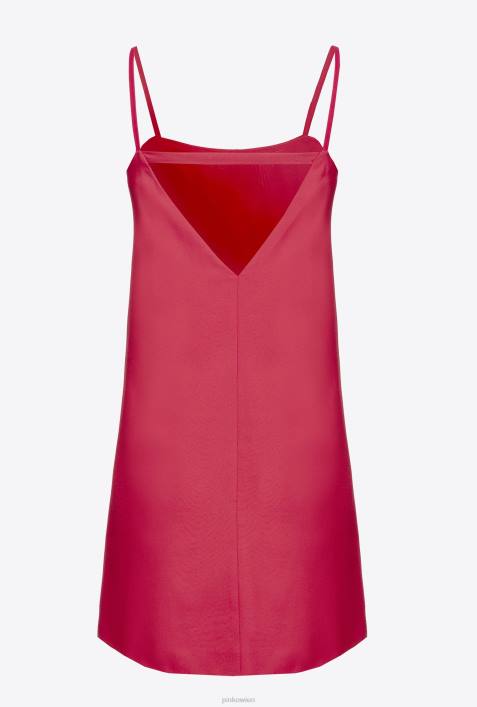 kurze Kleider | Pinko himbeerrot Minikleid mit rechteckigen PaillettenZ4ZP134
