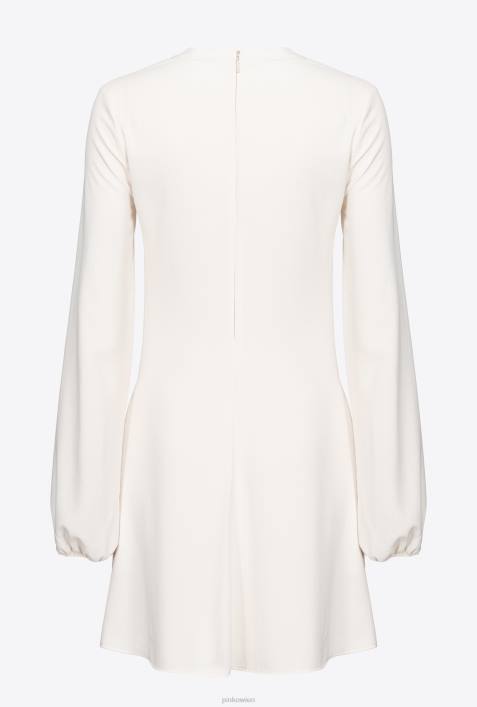 kurze Kleider | Pinko seidenweiß Minikleid mit SchnürungZ4ZP124