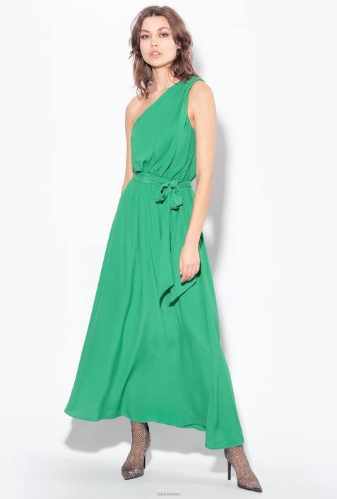 lange Kleider | Pinko Amazonas One-Shoulder-Kleid aus marokkanischem KreppZ4ZP10
