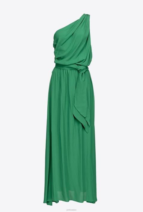 lange Kleider | Pinko Amazonas One-Shoulder-Kleid aus marokkanischem KreppZ4ZP10