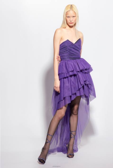 lange Kleider | Pinko Freiheit Bustierkleid aus TüllZ4ZP184