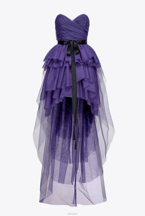 lange Kleider | Pinko Freiheit Bustierkleid aus TüllZ4ZP184