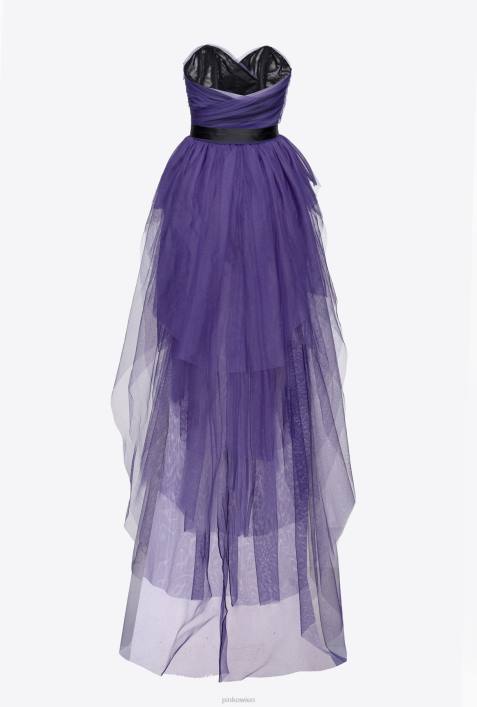 lange Kleider | Pinko Freiheit Bustierkleid aus TüllZ4ZP184