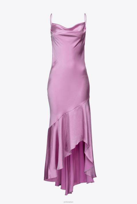 lange Kleider | Pinko Orchidee Kleid aus gehämmertem SatinZ4ZP38