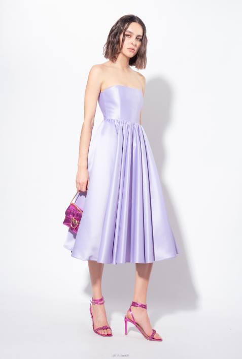 mittellange Kleider | Pinko Flieder - dunkles Sorbet Duchesse-MidikleidZ4ZP43