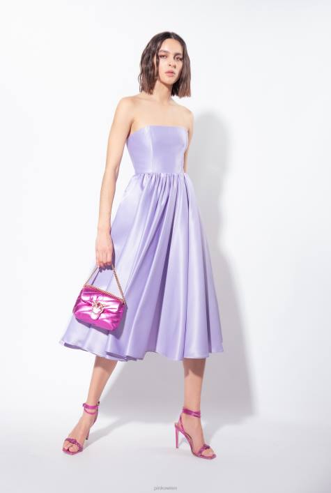 mittellange Kleider | Pinko Flieder - dunkles Sorbet Duchesse-MidikleidZ4ZP43
