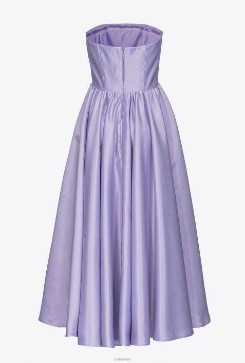 mittellange Kleider | Pinko Flieder - dunkles Sorbet Duchesse-MidikleidZ4ZP43