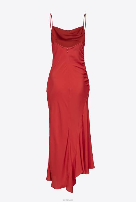 mittellange Kleider | Pinko Formel1 rot Unterkleid aus SeidenmischungZ4ZP80