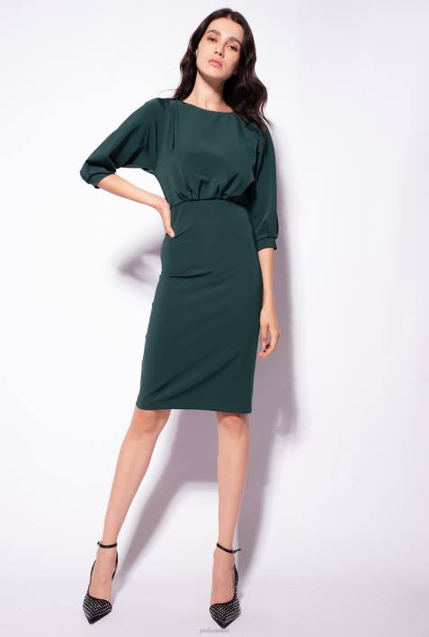 mittellange Kleider | Pinko Ponderosagrün Midikleid mit EtuirockZ4ZP214