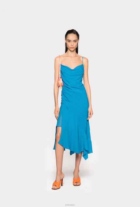 mittellange Kleider | Pinko Regisseur blau Unterkleid aus SeidenmischungZ4ZP81