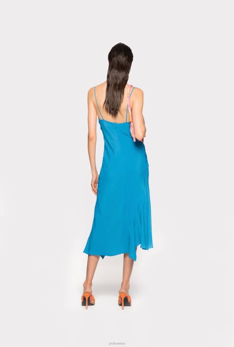 mittellange Kleider | Pinko Regisseur blau Unterkleid aus SeidenmischungZ4ZP81