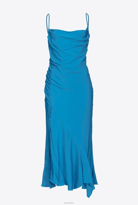 mittellange Kleider | Pinko Regisseur blau Unterkleid aus SeidenmischungZ4ZP81