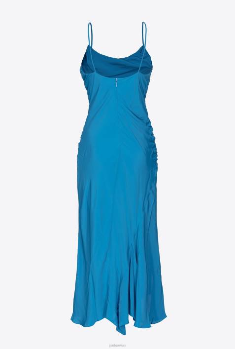mittellange Kleider | Pinko Regisseur blau Unterkleid aus SeidenmischungZ4ZP81