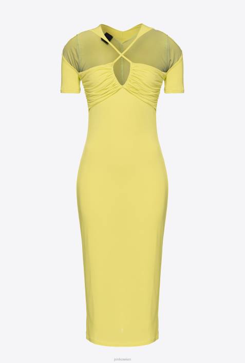 mittellange Kleider | Pinko grün - Solfatara Fließendes Midikleid aus JerseyZ4ZP4