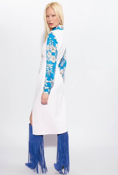 mittellange Kleider | Pinko wolkenrosa Midikleid mit SchlitzZ4ZP77