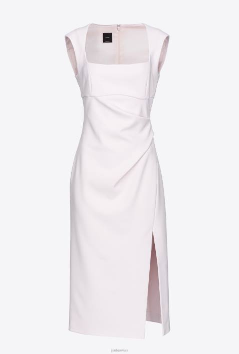 mittellange Kleider | Pinko wolkenrosa Midikleid mit SchlitzZ4ZP77