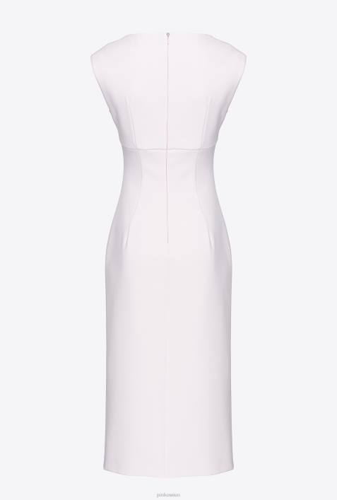 mittellange Kleider | Pinko wolkenrosa Midikleid mit SchlitzZ4ZP77