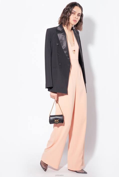 Overalls und Latzhosen | Pinko Altrosa Overall mit BlumenbroscheZ4ZP107