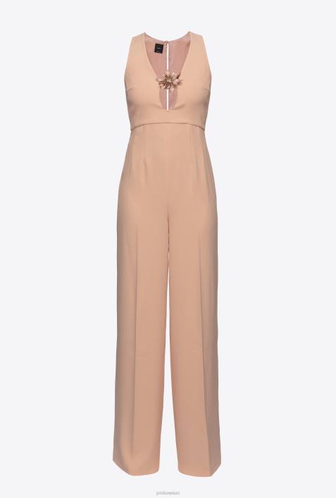 Overalls und Latzhosen | Pinko Altrosa Overall mit BlumenbroscheZ4ZP107