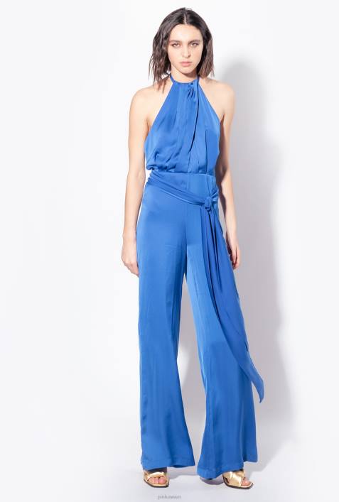 Overalls und Latzhosen | Pinko Blau leichter Overall mit SchärpeZ4ZP7