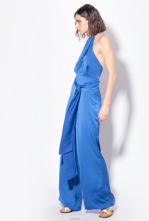 Overalls und Latzhosen | Pinko Blau leichter Overall mit SchärpeZ4ZP7